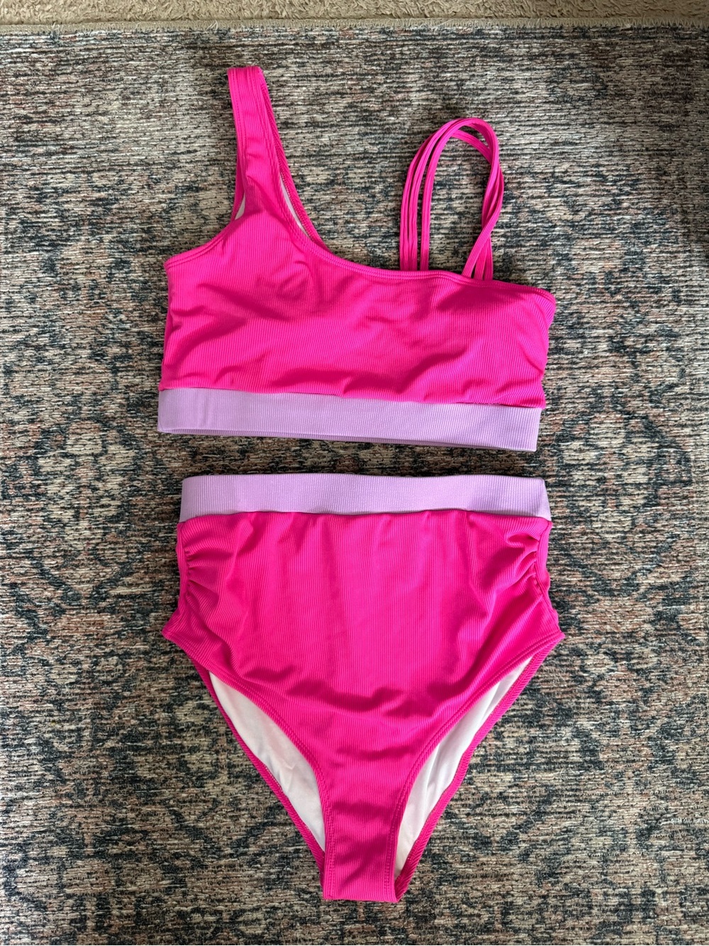 Maternity Swim Two-Piece Set - High Waist Bikini Size Large